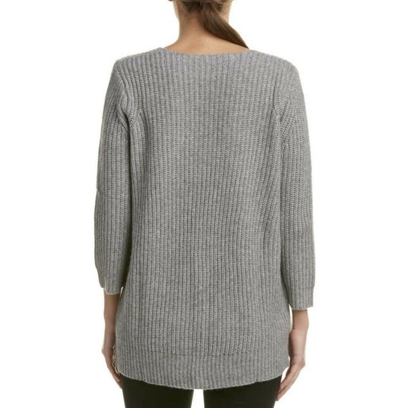 ELIE TAHARI gray Wool Cashmere Violetta sweater - Picture 2 of 9